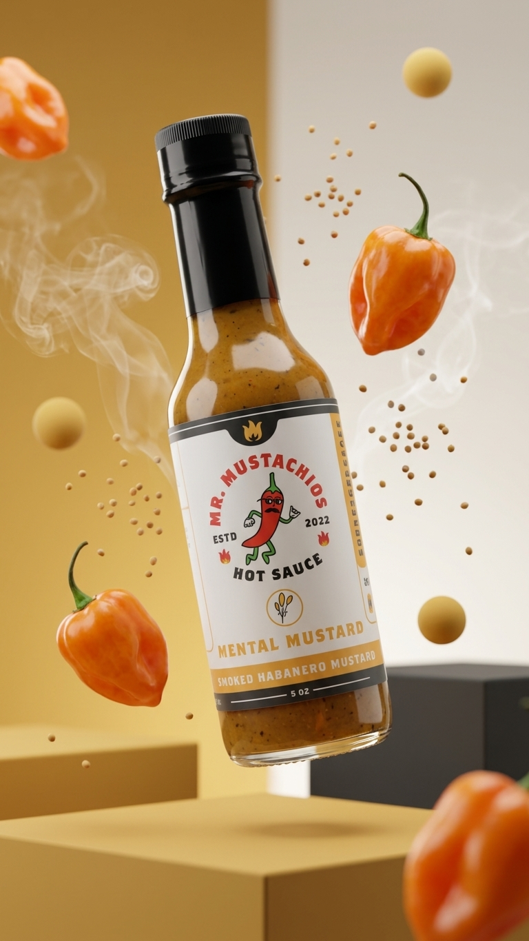 "Mental Mustard" (Tangy Habanero Mustard)